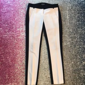 Express columnist pants black white color block